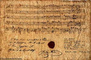 Handschrift von Mozart